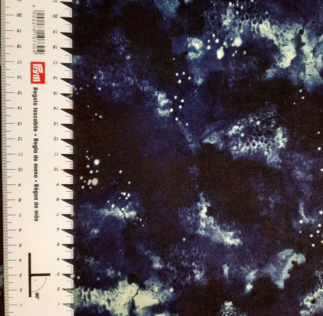 #170 galaxy 2 sold by the half meter Cotton Lycra surplus