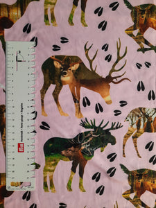 #406 pink camouflage deer sold by the half meter DPB surplus