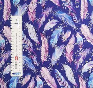#140 blue-purple feathers sold by the half meter Surplus muslin